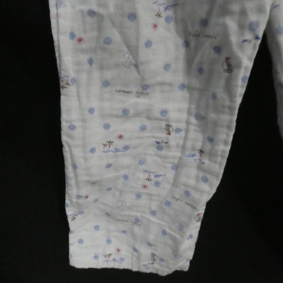 Unbranded | small 155/66A | Whimsical White Pajama Bottoms | Elastic Waistband - Picture 15 of 16